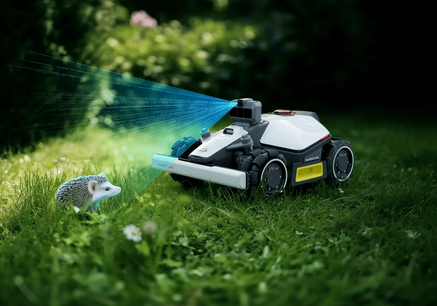 Robotic mower maintaining a finished lawn